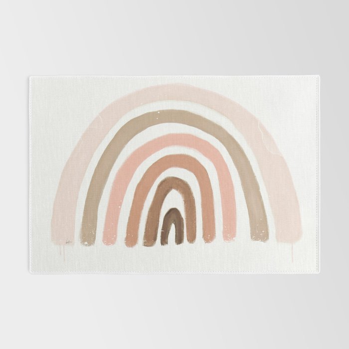 rainbow pink minimalist Rug Gallery Image 2
