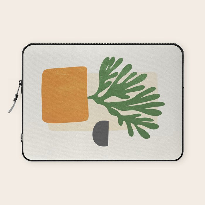 Bronze Vase & Leaves: Matisse Edition | Mid Century Series Laptop Sleeve Gallery Image 1