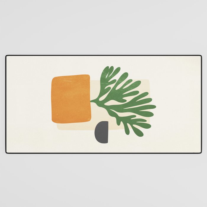 Bronze Vase & Leaves: Matisse Edition | Mid Century Series Desk Mat Gallery Image 3