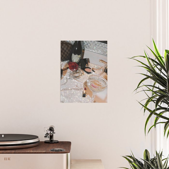 GIRLS PARTY - aesthetic glitter collage art work, weekend vibes, glamour and chick , luxury vibes. Poster Gallery Image 2