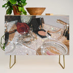 GIRLS PARTY - aesthetic glitter collage art work, weekend vibes, glamour and chick , luxury vibes. Credenza Gallery Image 1