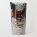 GIRLS PARTY - aesthetic glitter collage art work, weekend vibes, glamour and chick , luxury vibes. Travel Mug Gallery Image 3