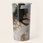 GIRLS PARTY - aesthetic glitter collage art work, weekend vibes, glamour and chick , luxury vibes. Travel Mug Gallery Image 1