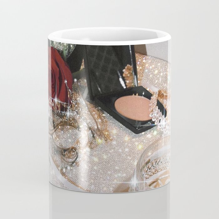 GIRLS PARTY - aesthetic glitter collage art work, weekend vibes, glamour and chick , luxury vibes. Coffee Mug Gallery Image 4
