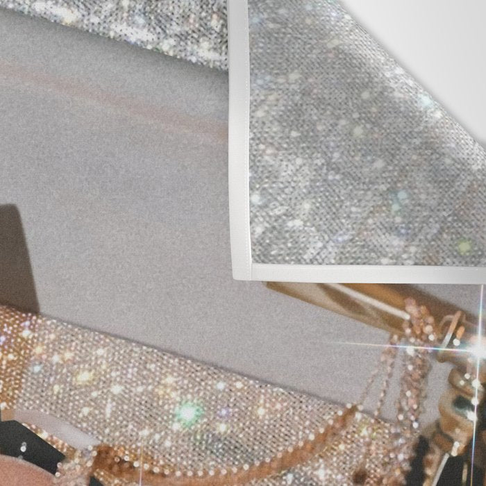 GIRLS PARTY - aesthetic glitter collage art work, weekend vibes, glamour and chick , luxury vibes. Wall Tapestry Gallery Image 3