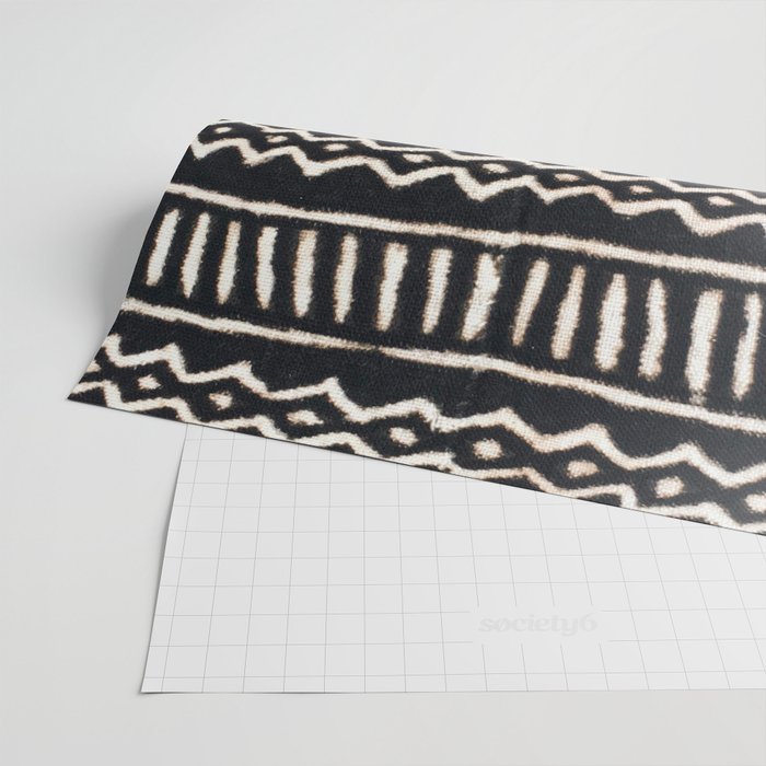 African Vintage Mali Mud Cloth Print Wrapping Paper Gallery Image 2