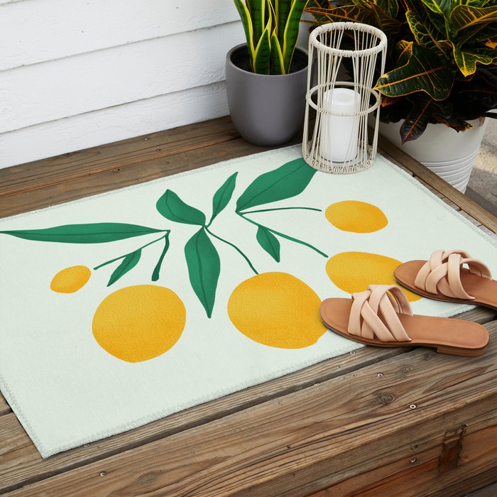 Lemons Branches Outdoor Rug Gallery Image 2
