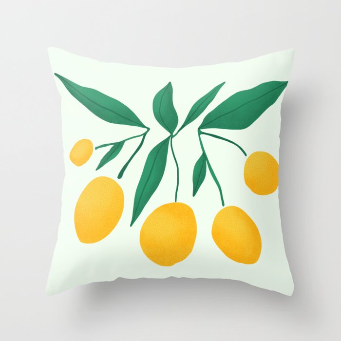 Lemons Branches Throw Pillow Gallery Image 6