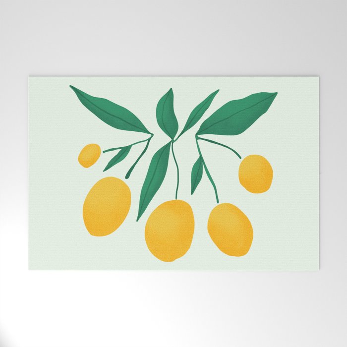 Lemons Branches Welcome Mat Gallery Image 1