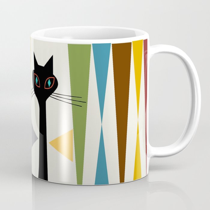 Mid-Century Modern Art Cat 2 Coffee Mug Gallery Image 1