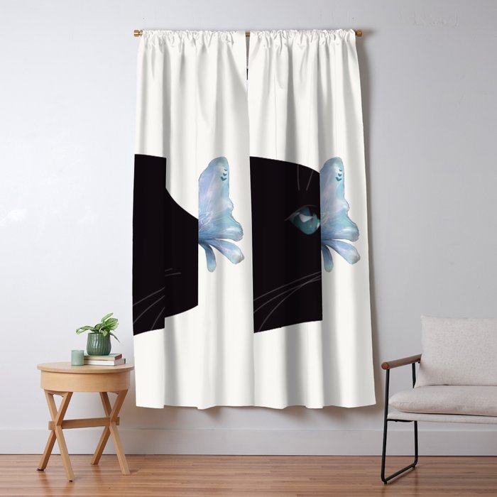 Cat and Butterfly Window Curtain Gallery Image 5