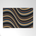 Wavy Stripes V - Dark Vintage  Welcome Mat Gallery Image 1