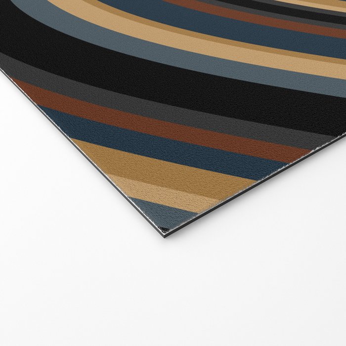 Wavy Stripes V - Dark Vintage  Welcome Mat Gallery Image 2