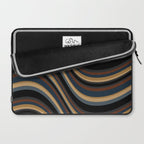 Wavy Stripes V - Dark Vintage  Laptop Sleeve Gallery Image 2