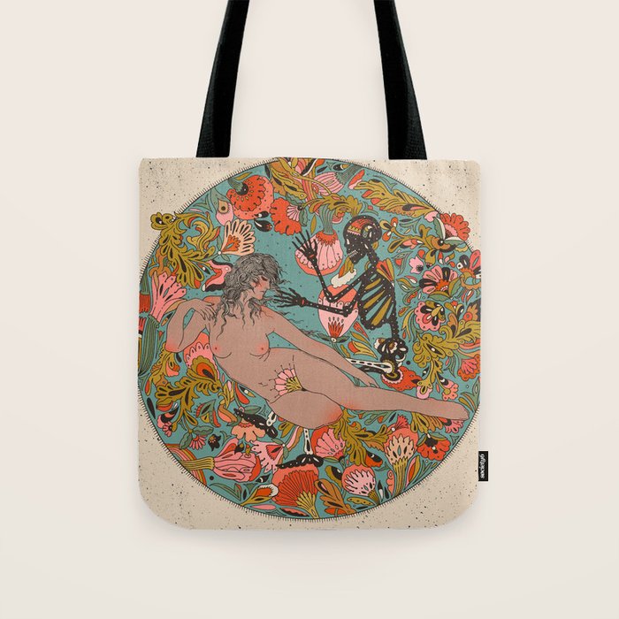 Laying on a Memory Tote Bag Gallery Image 1