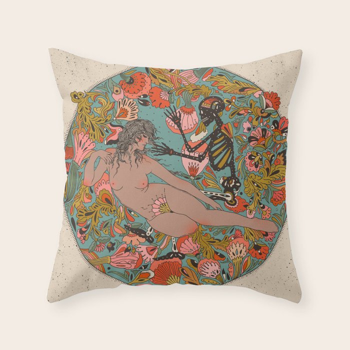 Laying on a Memory Throw Pillow Gallery Image 1