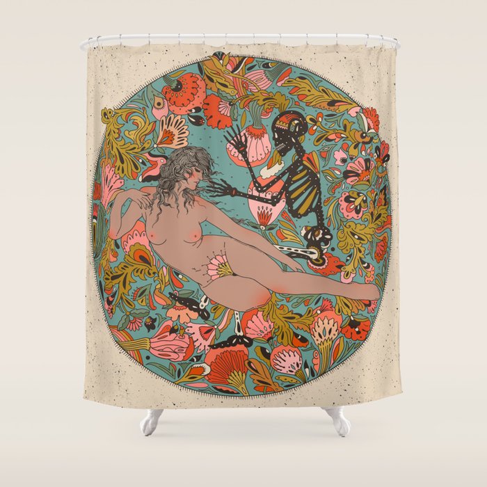 Laying on a Memory Shower Curtain Gallery Image 1