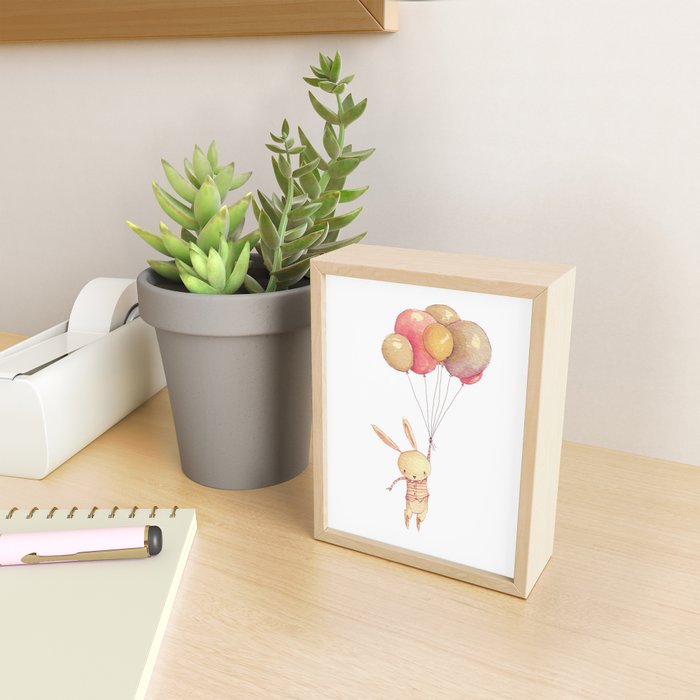 Flying Bunny Mini Art Print Gallery Image 2