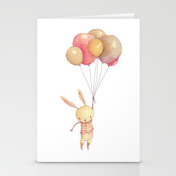 Flying Bunny Stationery Card Gallery Image 2