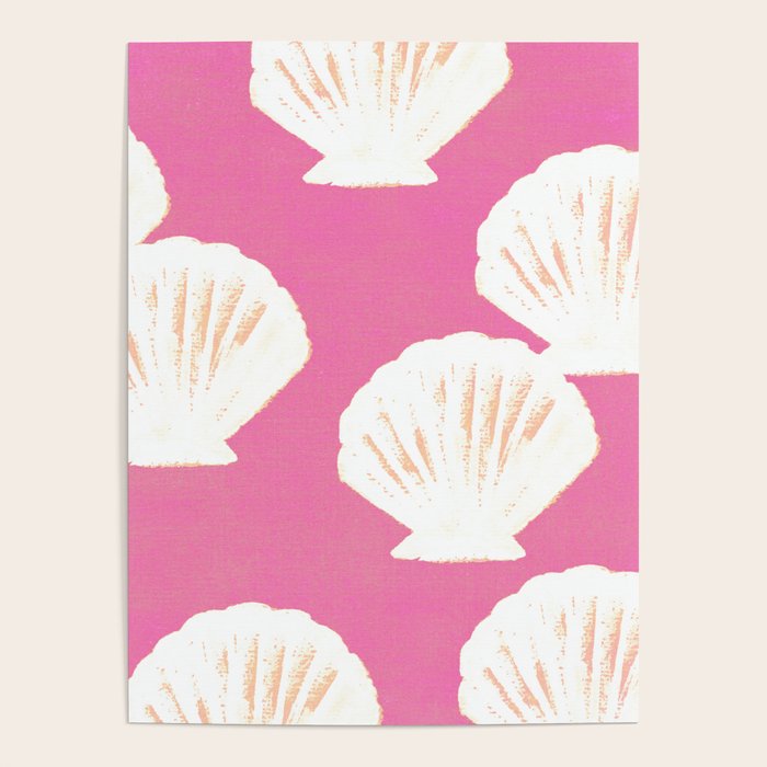 Pink Shells Pattern Poster Gallery Image 4