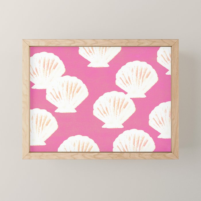 Pink Shells Pattern Mini Art Print Gallery Image 1