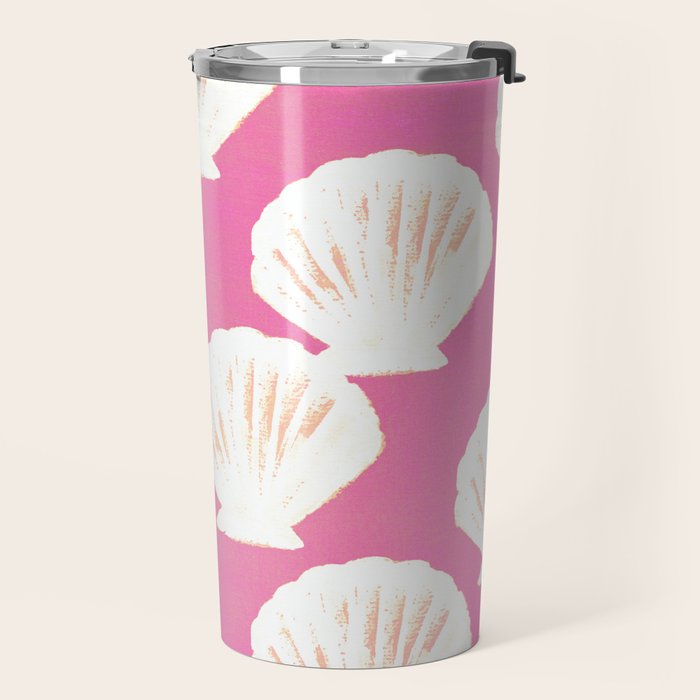 Pink Shells Pattern Travel Mug Gallery Image 2