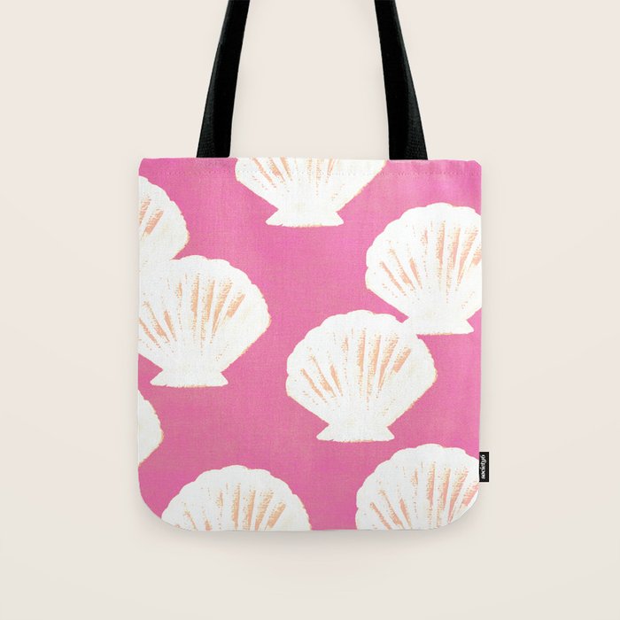Pink Shells Pattern Tote Bag Gallery Image 1