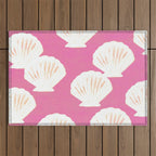 Pink Shells Pattern Outdoor Rug Gallery Image 1
