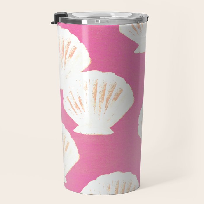 Pink Shells Pattern Travel Mug Gallery Image 3