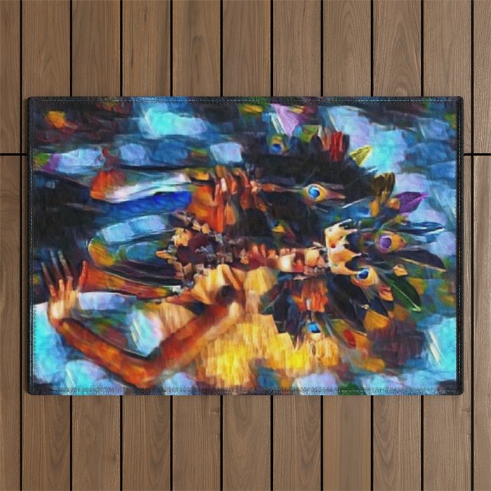 African American 'Amanirenas, Nubian-African Queen' Portrait Outdoor Rug Gallery Image 1