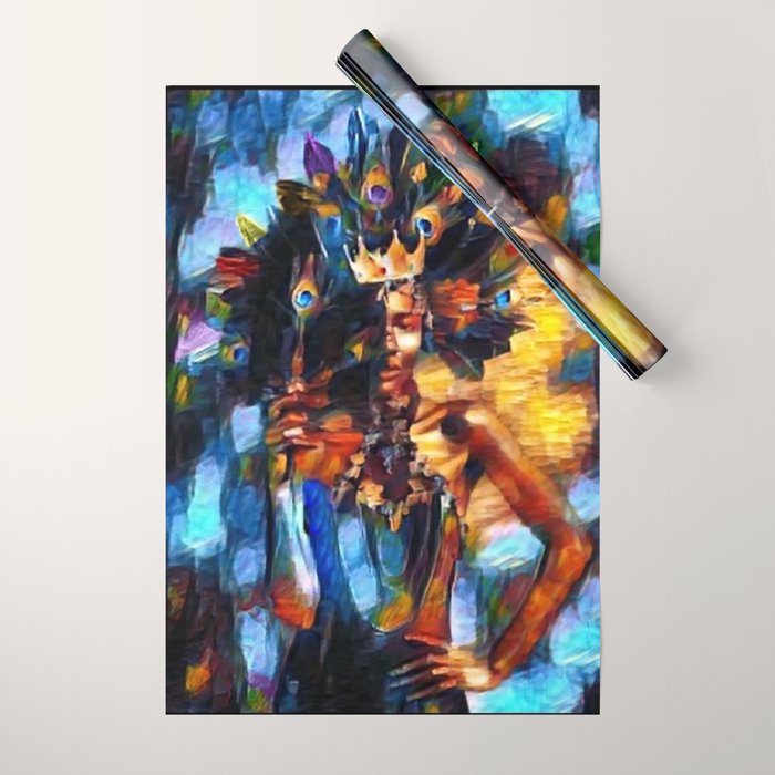 African American 'Amanirenas, Nubian-African Queen' Portrait Wrapping Paper Gallery Image 1