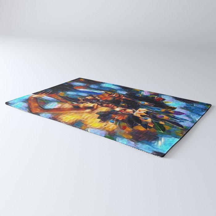 African American 'Amanirenas, Nubian-African Queen' Portrait Rug Gallery Image 3