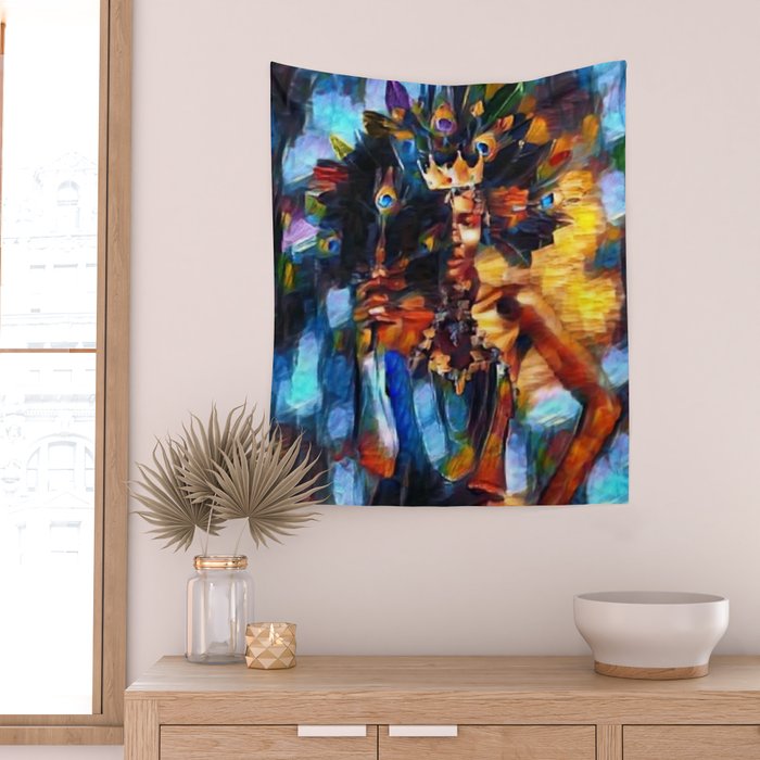 African American 'Amanirenas, Nubian-African Queen' Portrait Wall Tapestry Gallery Image 2