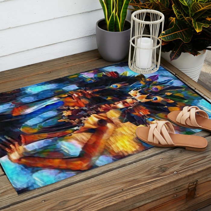 African American 'Amanirenas, Nubian-African Queen' Portrait Outdoor Rug Gallery Image 2