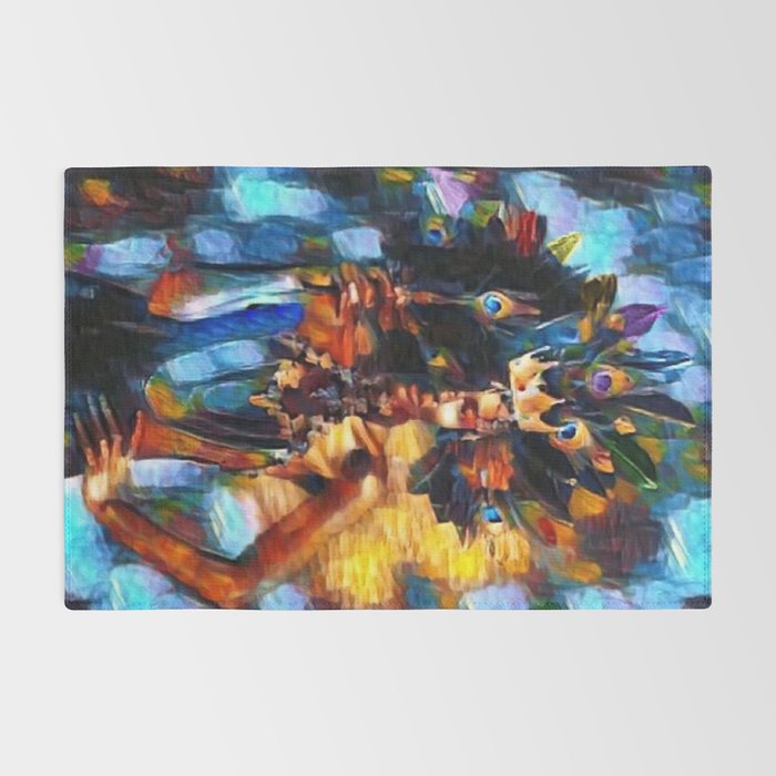 African American 'Amanirenas, Nubian-African Queen' Portrait Rug Gallery Image 2