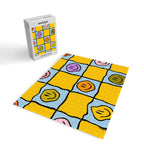 Yellow Happy Face Checkerboard Print Jigsaw Puzzle Gallery Image 2