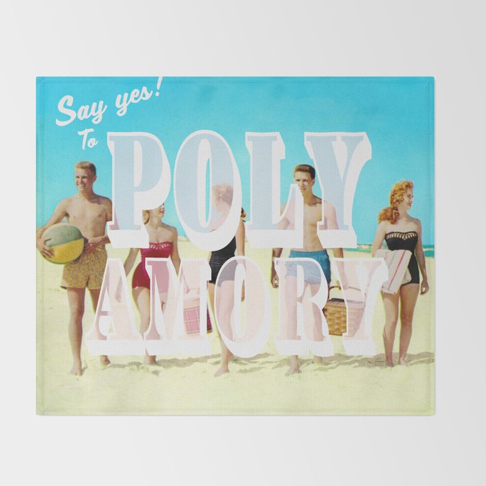 Say yes! To Polyamory Throw Blanket Gallery Image 2
