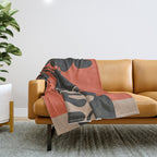Floral Silhouette 5 Throw Blanket Gallery Image 1