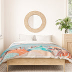 Beach - Colorful Sun Umbrellas two series - Ocean - Travel photography Duvet Cover Gallery Image 3