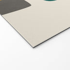 Teal Mustard Abstract Shapes 01 Welcome Mat Gallery Image 2