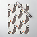 Whimsy Atlantic Puffin Wrapping Paper Gallery Image 1
