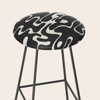 Minimal Abstract Maze - Noir Stool Gallery Image 2