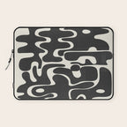 Minimal Abstract Maze - Noir Laptop Sleeve Gallery Image 1