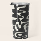 Minimal Abstract Maze - Noir Travel Mug Gallery Image 3