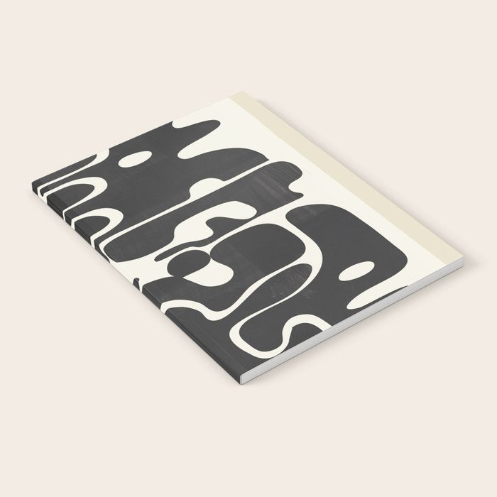 Minimal Abstract Maze - Noir Notebook Gallery Image 2