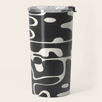 Minimal Abstract Maze - Noir Travel Mug Gallery Image 2