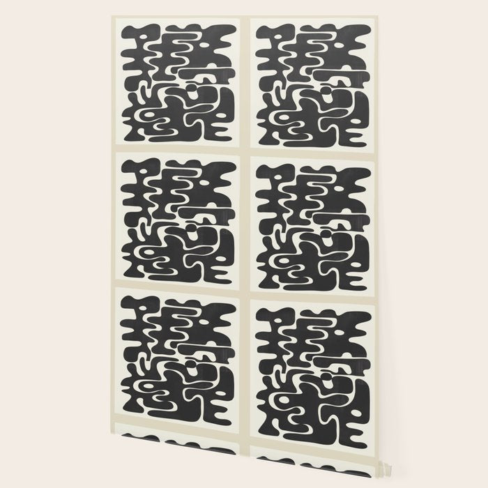Minimal Abstract Maze - Noir Wallpaper Gallery Image 2