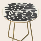 Minimal Abstract Maze - Noir Side Table Gallery Image 2