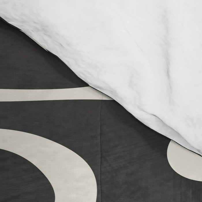 Minimal Abstract Maze - Noir Comforter Gallery Image 4