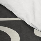 Minimal Abstract Maze - Noir Comforter Gallery Image 4